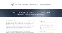 Desktop Screenshot of lankfordhandsurgery.com